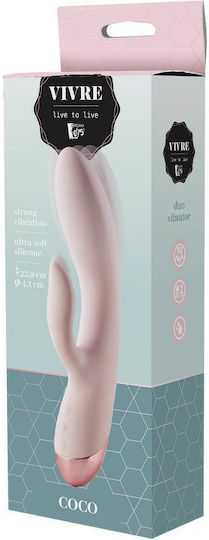 Dream Toys Vivre Coco Δονητής Rabbit με Απομακρυσμένο Έλεγχο Ροζ
