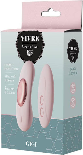 Dream Toys Gigi Clitoral Vibrator cu Telecomandă Vivre Panty Vibe 8cm Roz