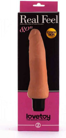 Lovetoy Real Feel Xtreme Feel Cyberskin Vibrator Realistic Vibrator 20.3cm Flesh