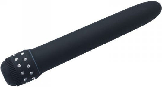 Toyz4lovers Κλασικός Δονητής Shiny Diamond Vibrator 21.6cm Black