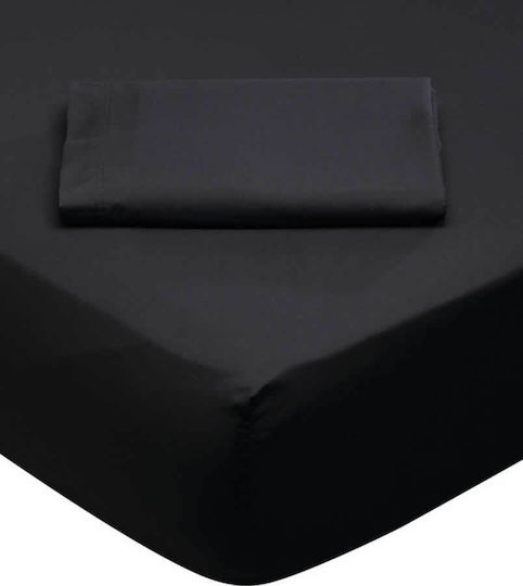 Das Home 1015 Ημίδιπλο 120x200+35εκ. με Λάστιχο Μαύρο