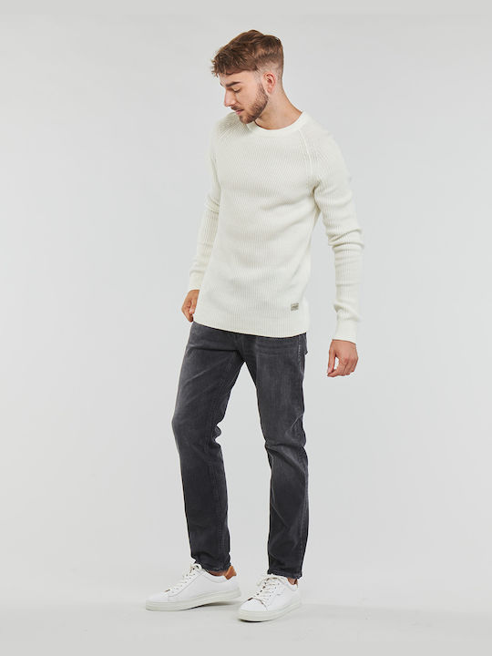 Jack & Jones Herren Langarm-Pullover Weiß