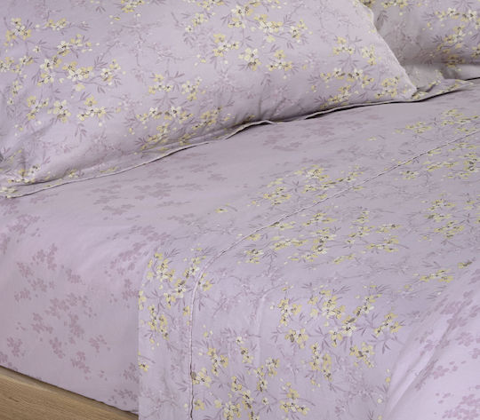 Nef-Nef Homeware Комплект Плик за Завивка Памучен Кинг Сайз с 2 Калъфки 240x230 Floriel Розов