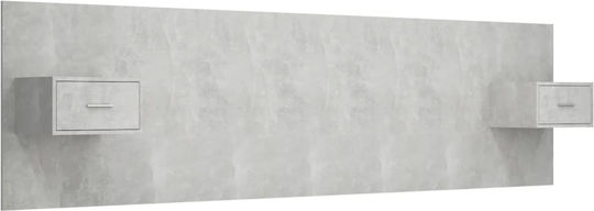 vidaXL Tăblie De Pat Din Lemn Gri Beton 200x80cm
