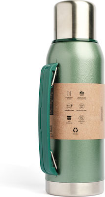 Emerson Flasche Thermosflasche Rostfreier Stahl BPA-frei Grün 1lt mit Kappenbecher und Handgriff