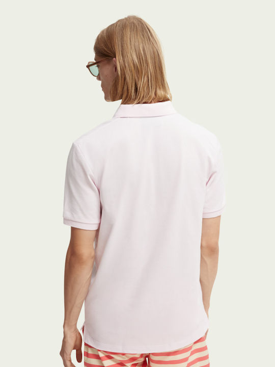 Scotch & Soda Men's Short Sleeve Blouse Polo Pink