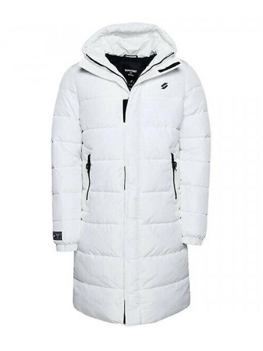 Longline Code Winter Jacket Puffer White