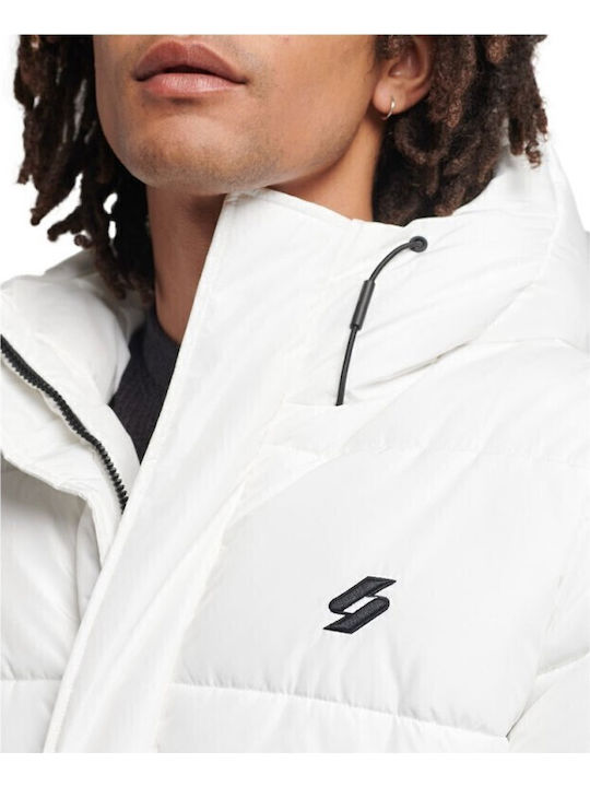 Longline Code Winter Jacket Puffer White