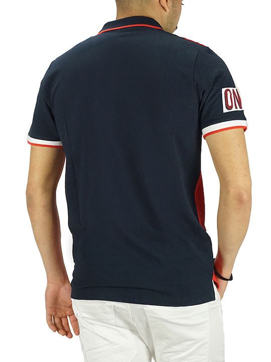 Jack & Jones Ανδρικό T-shirt Polo Navy Μπλε