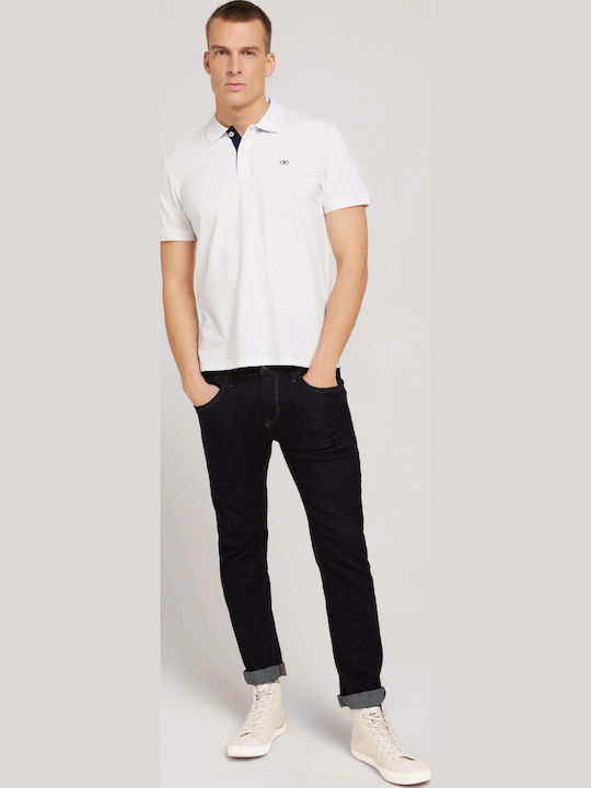 Basic Polo Herrenbluse Kurzarm Weiße