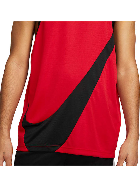 Dri-FIT Crossover Dri-Fit Αθλητική Μπλούζα Κοντομάνικη Κόκκινη