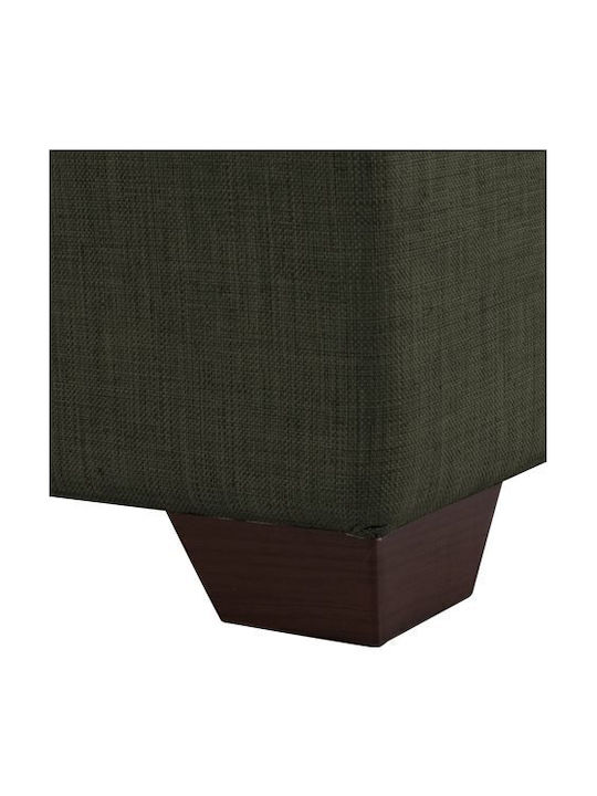 Ghufran Corner Couch Bed with Reversible Angle & Storage Space Dark Olive 200x133x77 cm