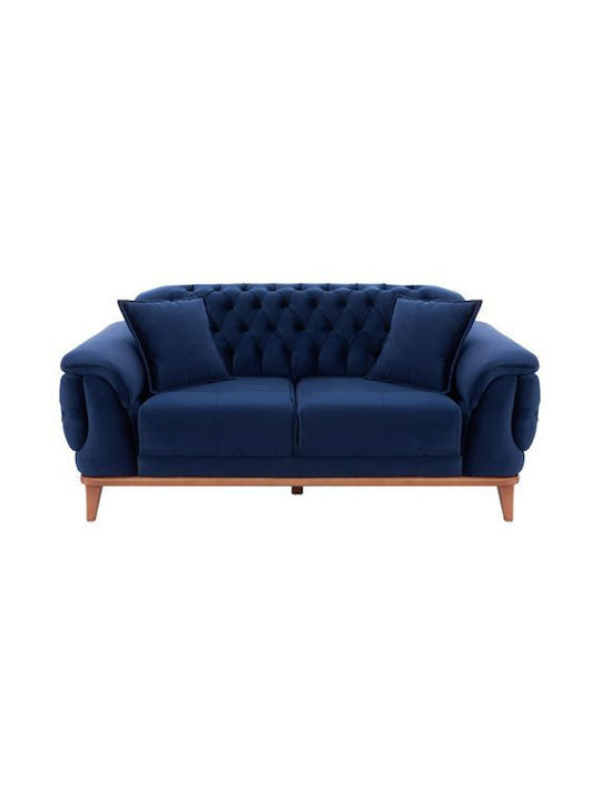 Bennington Two-Seater Couch Bed Blue 180x95x80 cm
