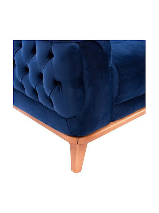 Bennington Two-Seater Couch Bed Blue 180x95x80 cm