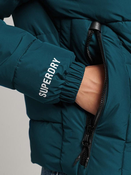Spirit Sports Къс Дамско Пухено Яке за Зима Sailor Blue