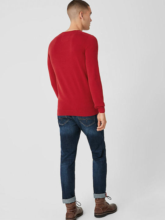 S.Oliver Men's Long Sleeve Sweater Red