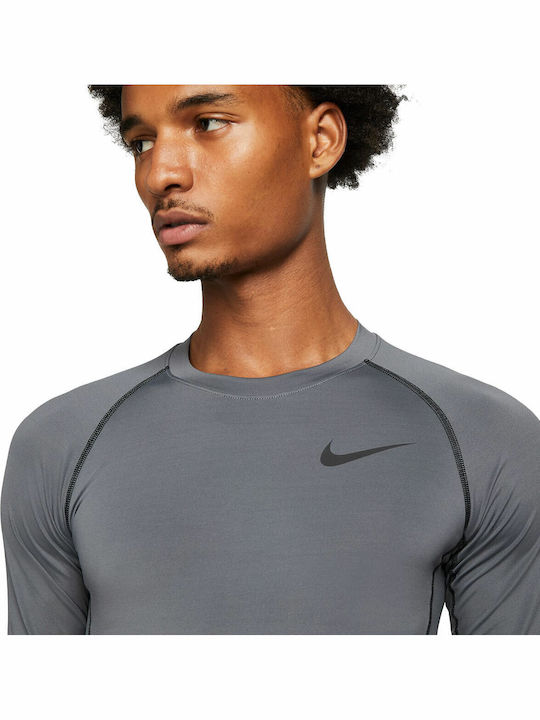 Dri-Fit Long Sleeve Athletic Blouse Gray