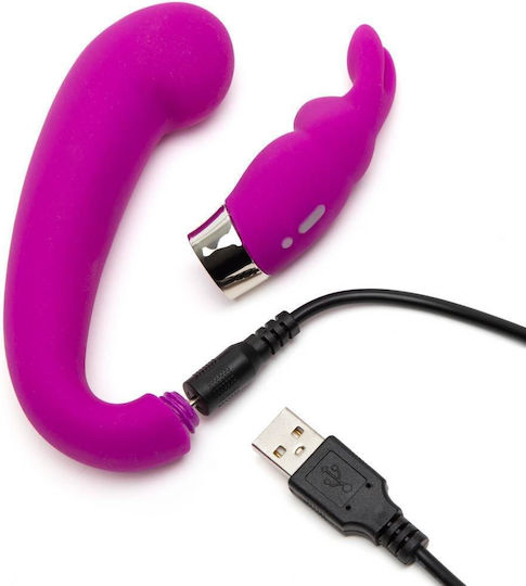 Happy Rabbit G-Spot Clitoral Curve Vibrator Вибратор Заек Лилаво