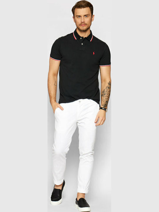 Polo Short Sleeve Black Blouse