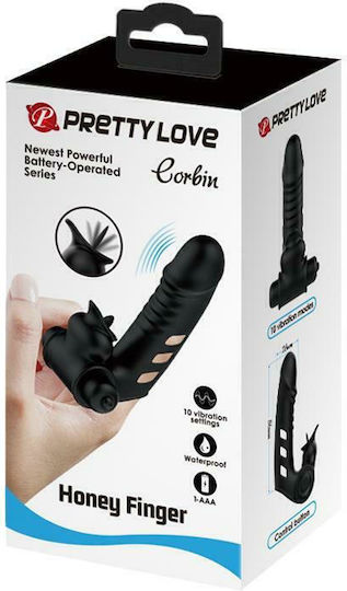 Pretty Love Corbin Honey Finger Vibrator Vibrator Finger 11cm Black
