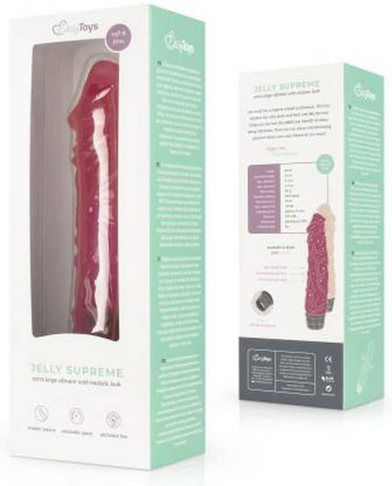 Easytoys Jelly Supreme Ρεαλιστικός Δονητής Realistic Vibrator Pink / Glitter