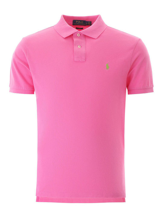 Ralph Lauren Herren Shirt Kurzarm Polo Fuchsie