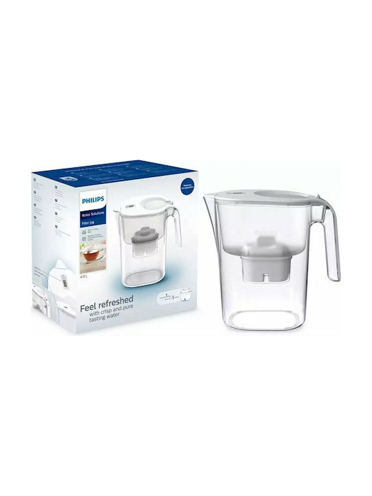 Philips Plastic Jug Λευκή with 2 Replacement Filters Philips Micro X-Clean 1900ml 3pcs