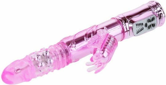 Baile Throbbing Butterfly Vibrator Rabbit 29.5cm Pink