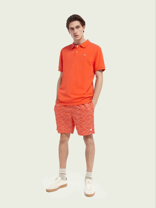 Scotch & Soda Polo Short Sleeve Blouse Orange