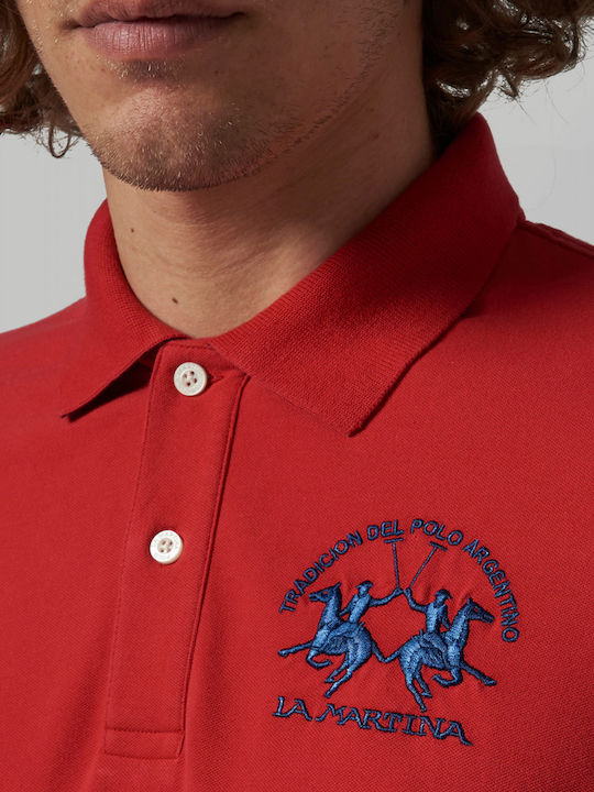 Miguel Polo Short Sleeve Blouse Red