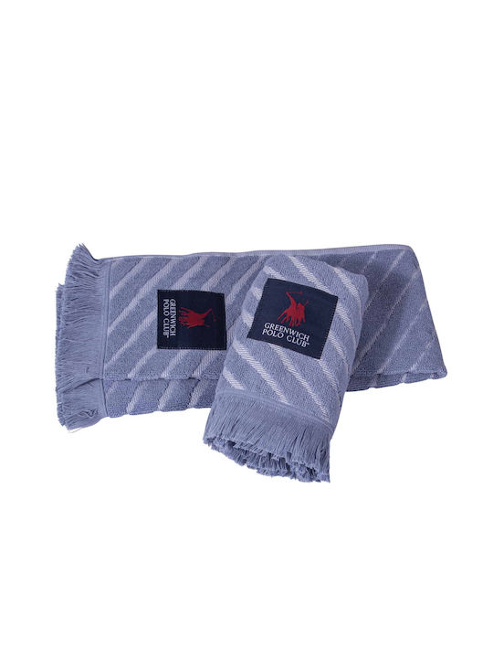 Greenwich Polo Club 2692 Towel made of 100% Cotton Blue 40x60cm 227040602692 2pcs