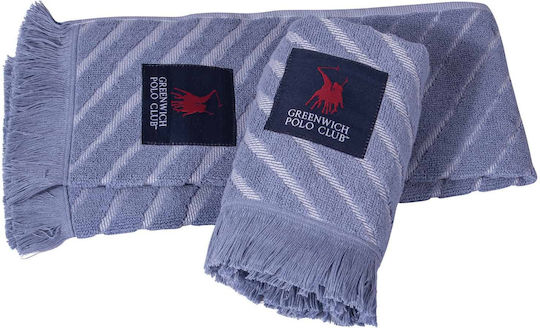 Greenwich Polo Club Towel from 100% Cotton Blue 40x60cm 2pcs Greenwich Polo Club Towel from 100% Cotton Blue 40x60cm 2pcs