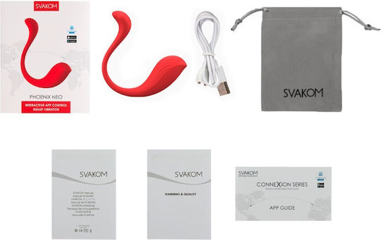 Svakom Phoenix Neo Vibrator Bullet with Remote Control 11.8cm Red