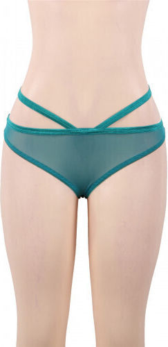 CyprusLoveShop 12449 Sensual Babydoll with Thong Plus Size Green