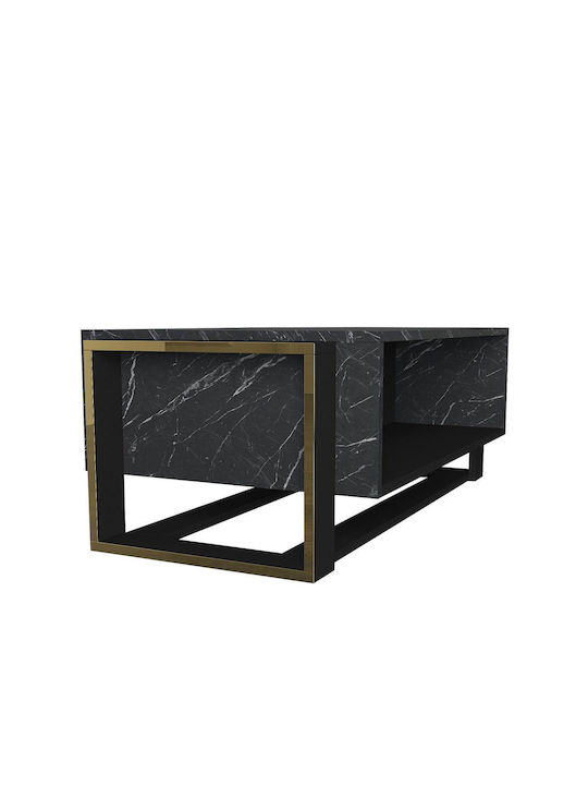 Rectangular Central Coffee Table Levitha Wooden Black 108x60x40 cm
