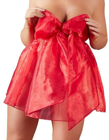 Cottelli Collection Fustă Păpuși Sexy Cămașă De Noapte Cu Transparență Roșie