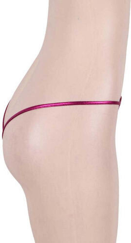 CyprusLoveShop Frauen Sexy Zeichenfolge G-String Plus Size Shiny Pink
