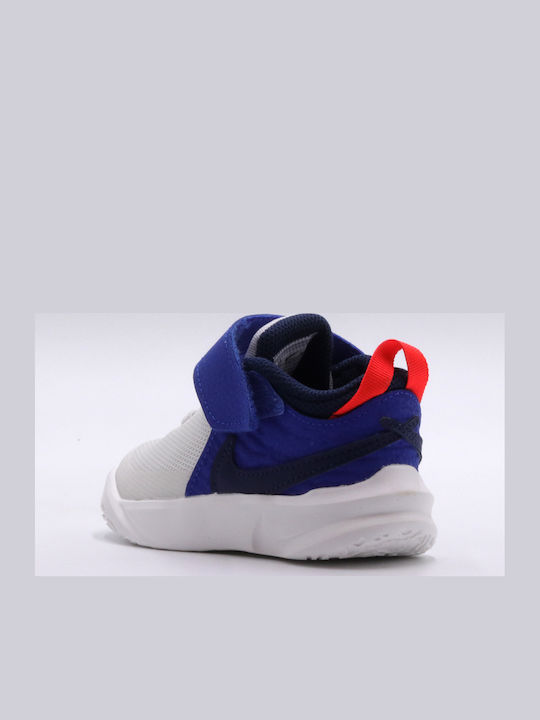 Team Hustle D 10 Kids Sports Shoes Basketball with Hoop & Loop Closure Blue