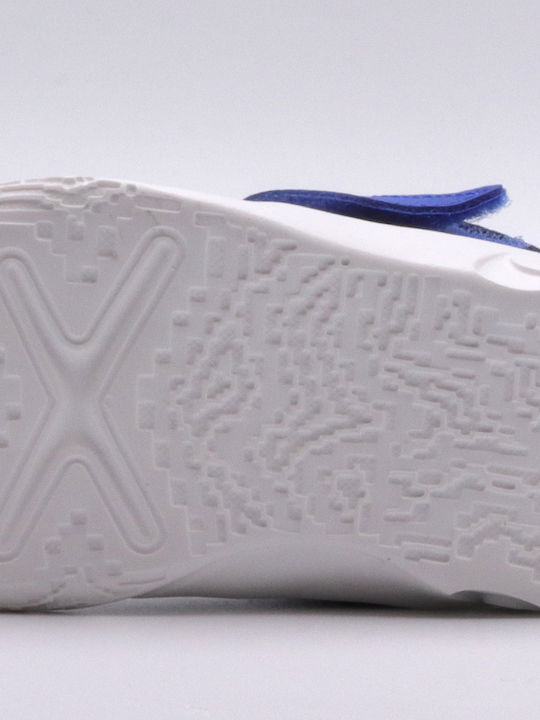 Team Hustle D 10 Kids Sports Shoes Basketball with Hoop & Loop Closure Blue