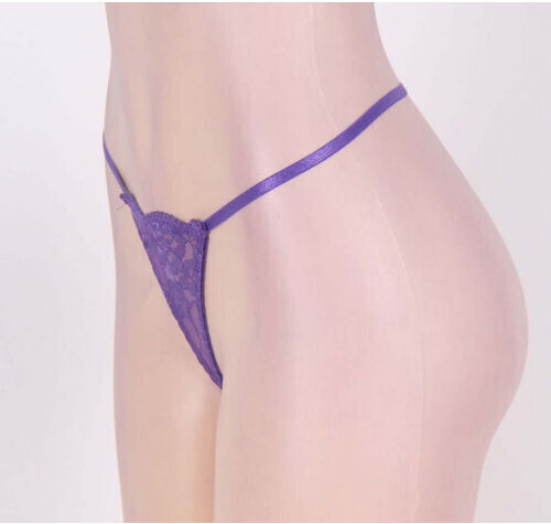 CyprusLoveShop Frauen Sexy Zeichenfolge Winziger Spitzenstring Lila