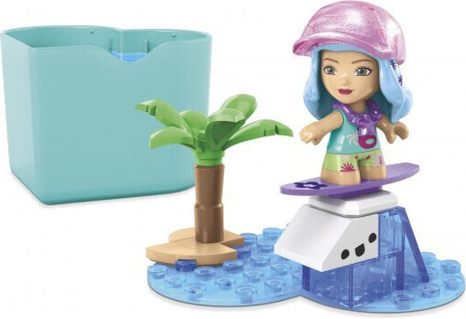 Mega Bloks Cuburi De Construit Barbie Surf N Swim Color Reveal Pentru 4+ Ani 17 Bucăți