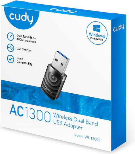 Cudy WU1300S USB Netzwerkadapter mit Drahtloser Verbindung Wi-Fi 1300Mbps