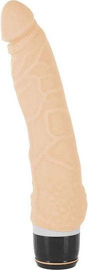 Seven Creations Silicone Classic Vibe Slim Veined Ρεαλιστικός Δονητής 18cm Flesh