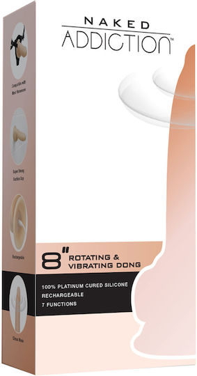 BMS Factory BMS Rotating Vibrating Dong Realistic Vibrator 20cm Carne