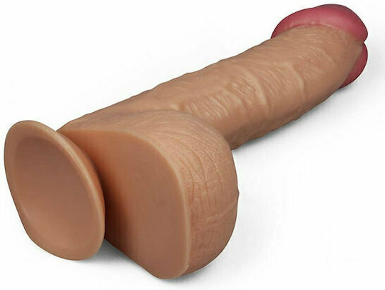 Lovetoy Ρεαλιστικό Dildo με Όρχεις και Βεντούζα Flesh 27cm