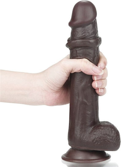 Lovetoy Glass Dildo with Balls and Suction Cup Black 24cm