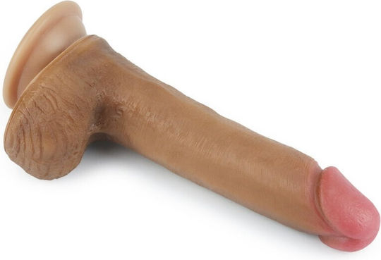 Lovetoy Realistic Dildo with Scrotum & Suction Cup Brown 20cm