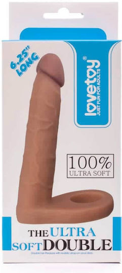 Lovetoy The Ultra Soft Double με Dildo 15.8cm στο χρώμα του δέρματος