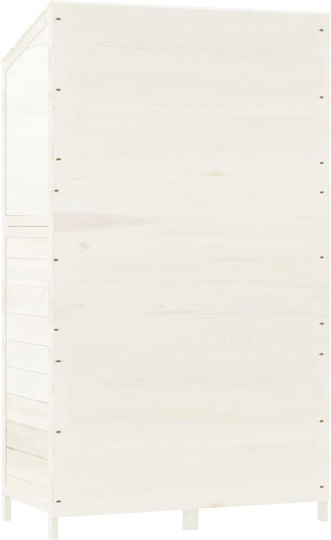 Wooden Garden Shed White L1.02xW0.52xH1.745m