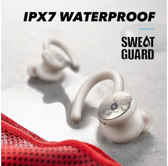 Soundcore by Anker Sport X10 In-ear Bluetooth Handsfree Ακουστικά με Αντοχή στον Ιδρώτα και Θήκη Φόρτισης Λευκά